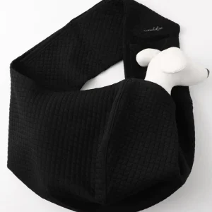 Graph Check Dog Sling in Black