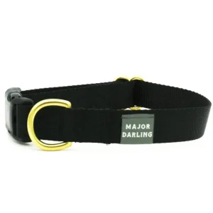 Side-Release Buckle Dog Collar in Black (Made in the USA) (FINAL SALE)