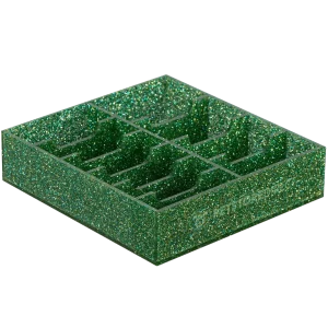 Wide 10 Blades Holder Sparkle Green by PetStore.Direct