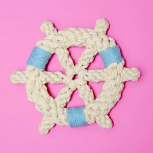 Sustainable Handmade Nautical Braided Ship Wheel Rope Toy