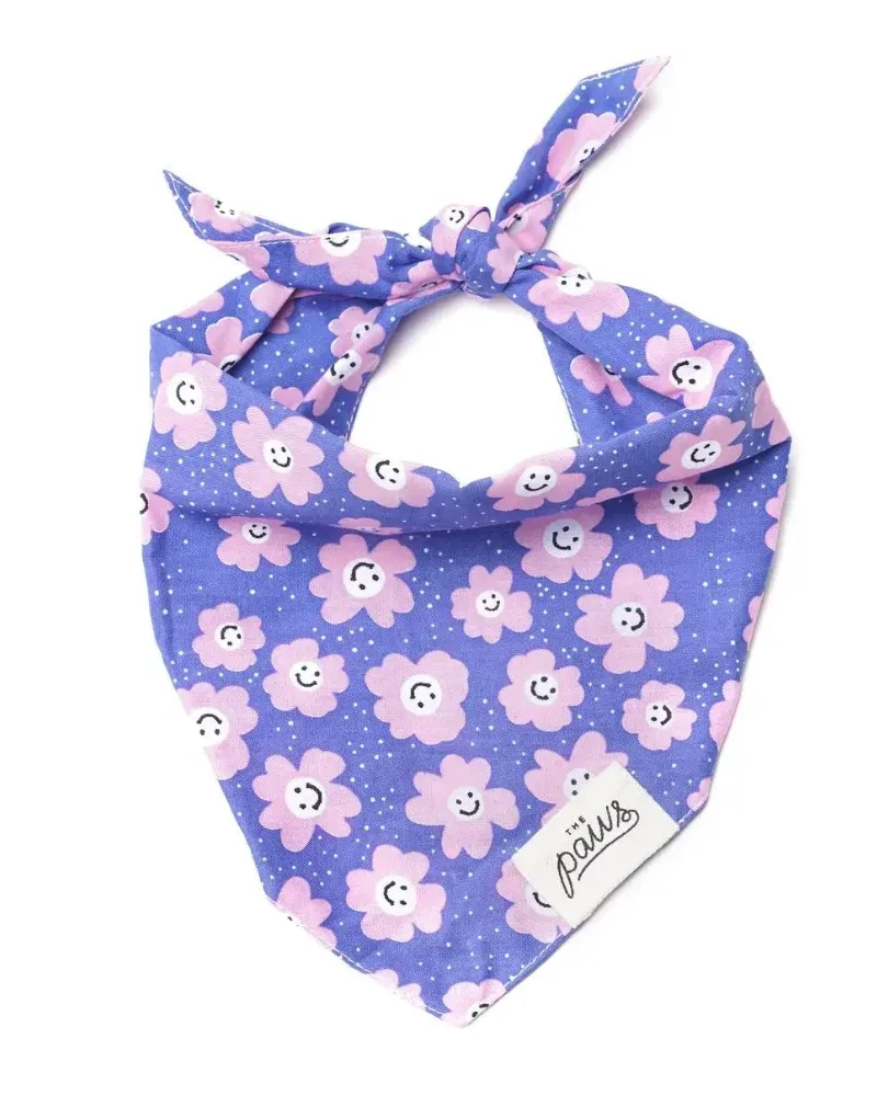 Ditzy Daisies Pink + Purple Dog Bandana (CLEARANCE)