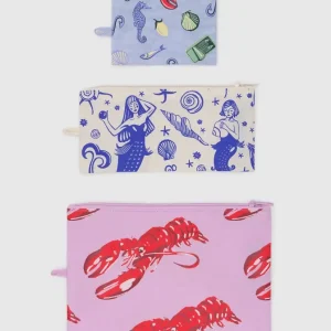 Flat Pouch Set in Sea Creatures