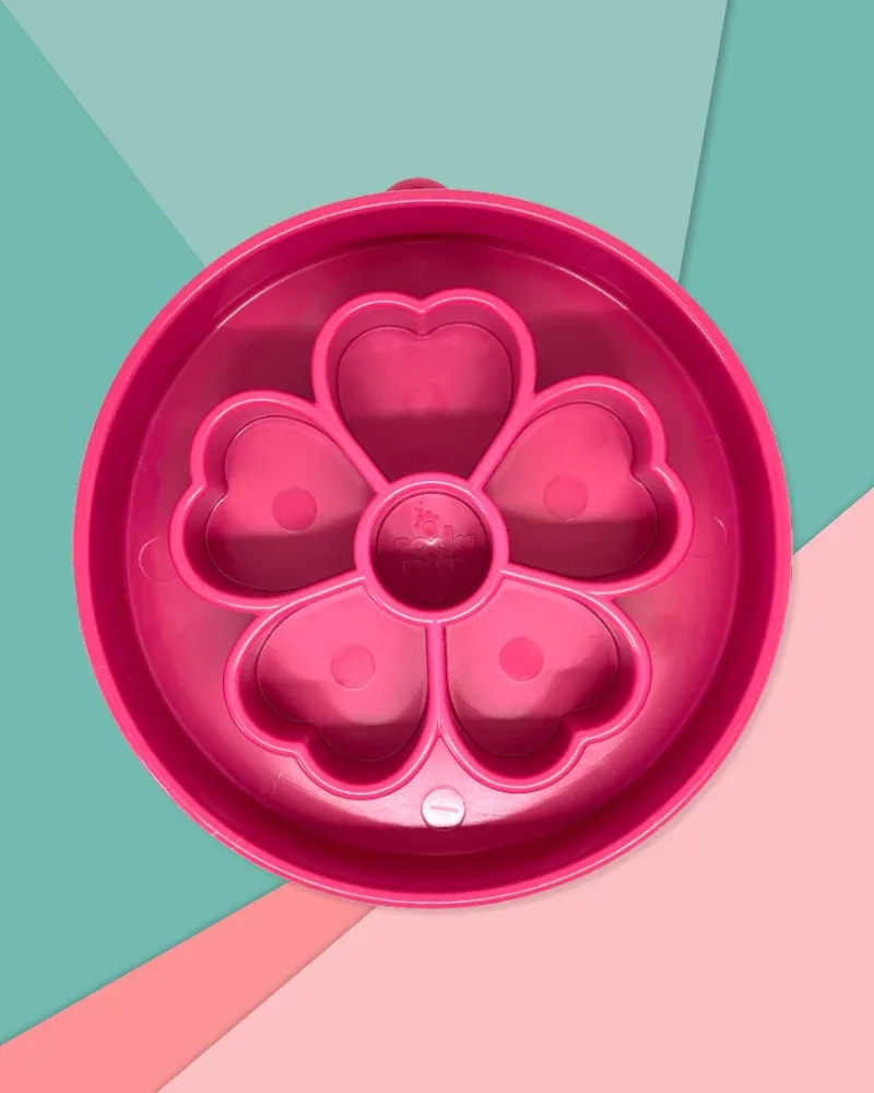 Pink Flower Slow Feeder for Dogs (Made in the USA) - Image 2