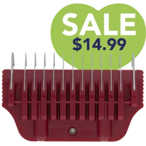 #5 1/8" Maroon Wide Snap on Comb by PetStore.Direct