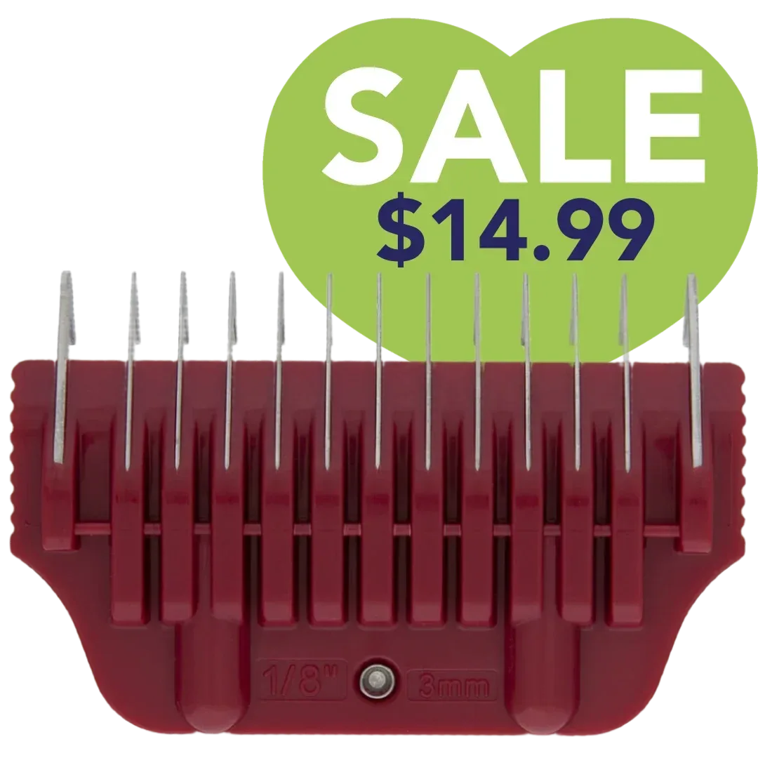 #5 1/8" Maroon Wide Snap on Comb by PetStore.Direct