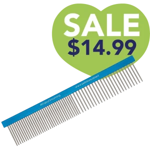 7" 50/50 Flat Blue Comb by PetStore.Direct