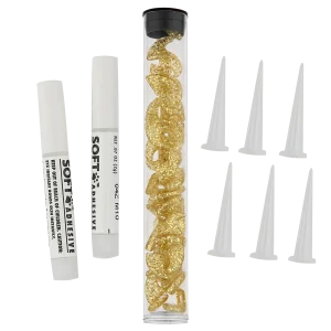 Gold Sparkle Feline Large Nail Caps by Soft Claws