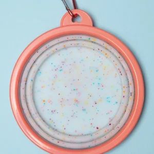 Collapsible Silicone Travel Bowl in Confetti