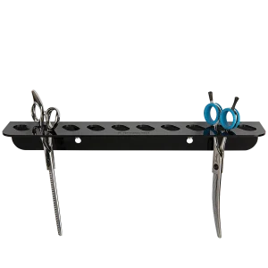 Acrylic 10 Scissor Holder Wall Mount Black by PetStore.Direct