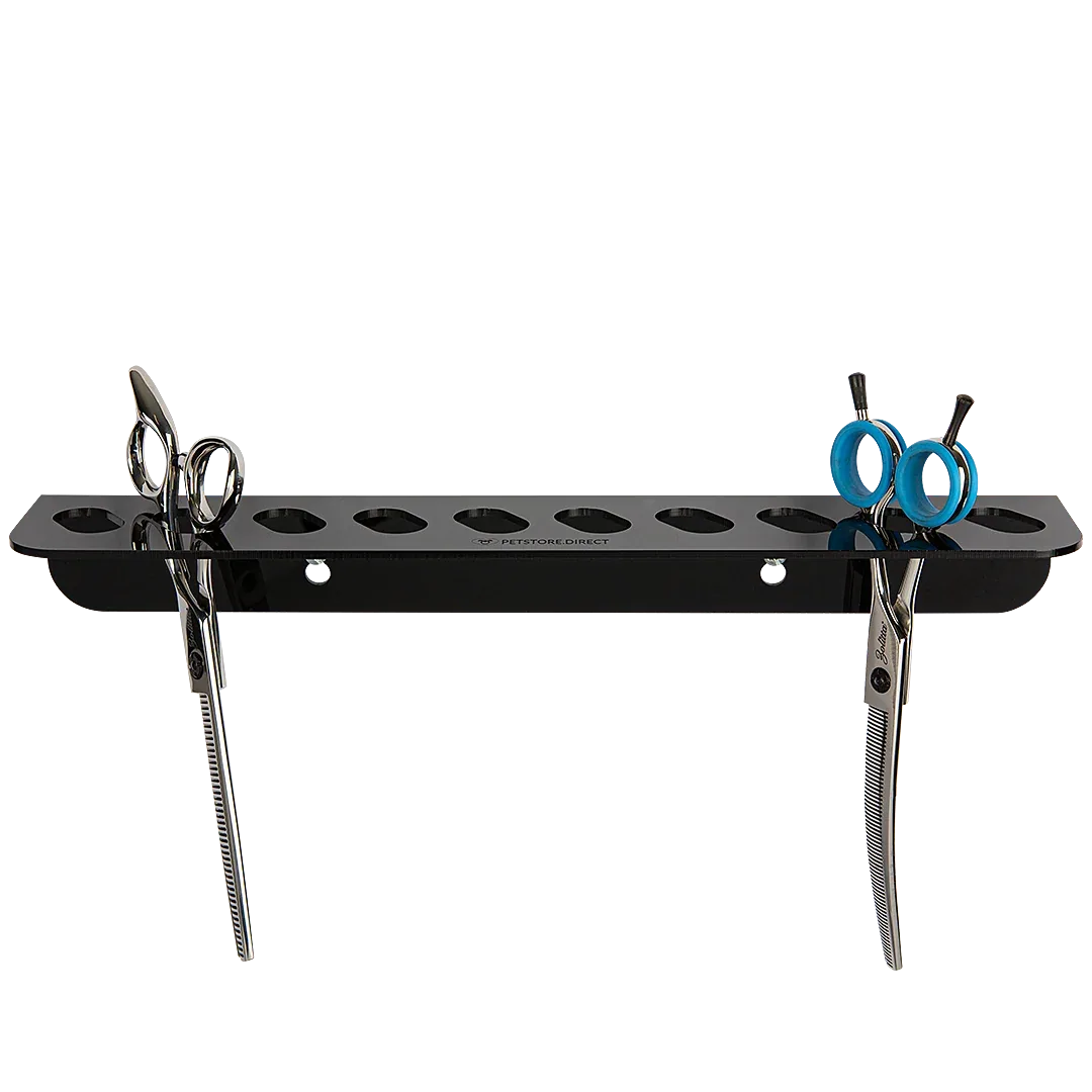 Acrylic 10 Scissor Holder Wall Mount Black by PetStore.Direct