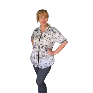 Newspaper Unisex Smock (till hip) by LaFursion