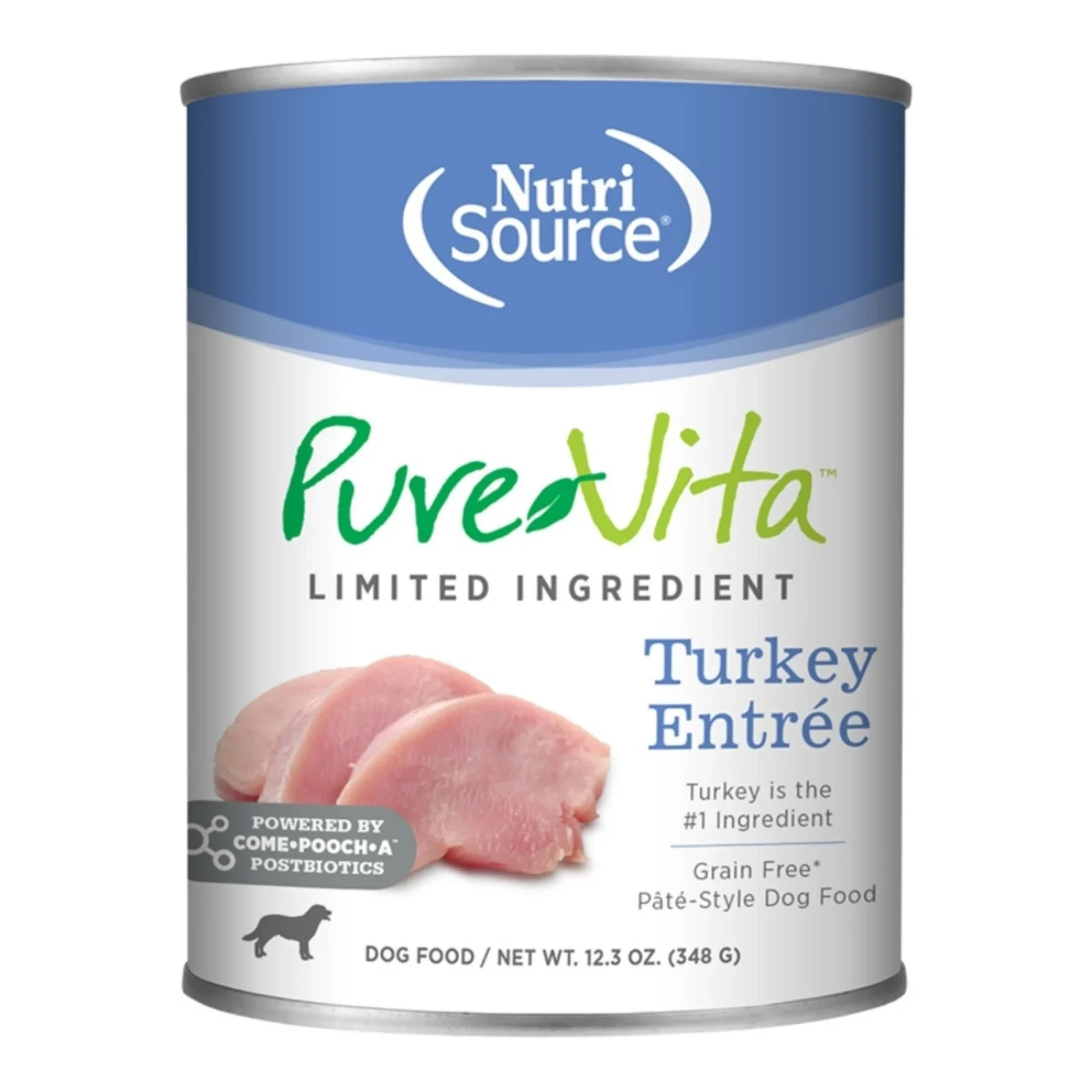 Pure Vita Dog Grain Free Turkey Entree 12.3oz. (Case of 12)