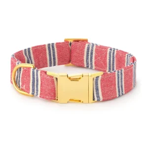 Nantucket Stripe Dog Collar (Made in the USA)
