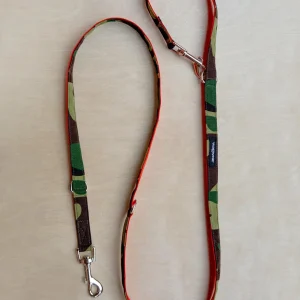 Cordura Metro Convertible Dog Leash in Camo & Neon Orange