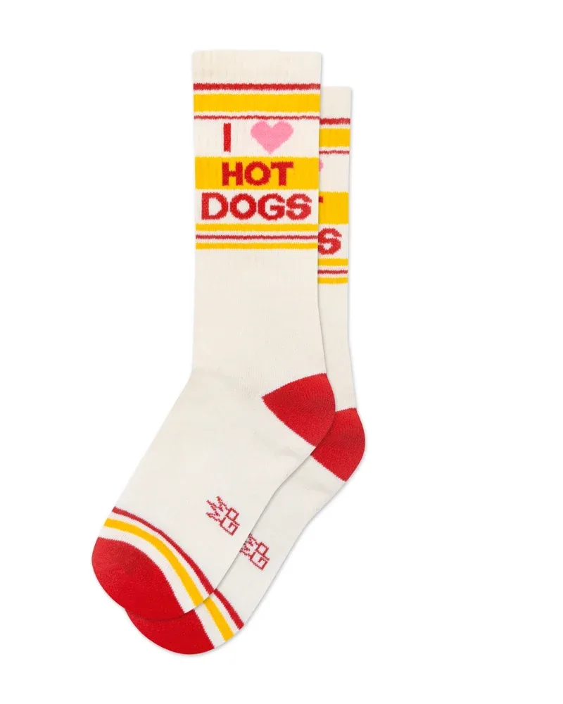 I Heart Hot Dogs Gym Crew Socks (for Humans) - Image 2