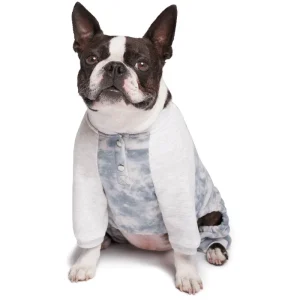 Frosty Fleece Dog Sweatsuit in Grey Tie-Dye (CLEARNACE)