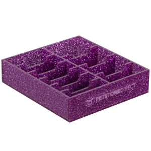 Wide 10 Blades Holder Sparkle Purple by PetStore.Direct