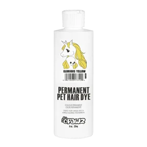 Permanent Dog Hair Dye Glorious Yellow 8oz by Opawz