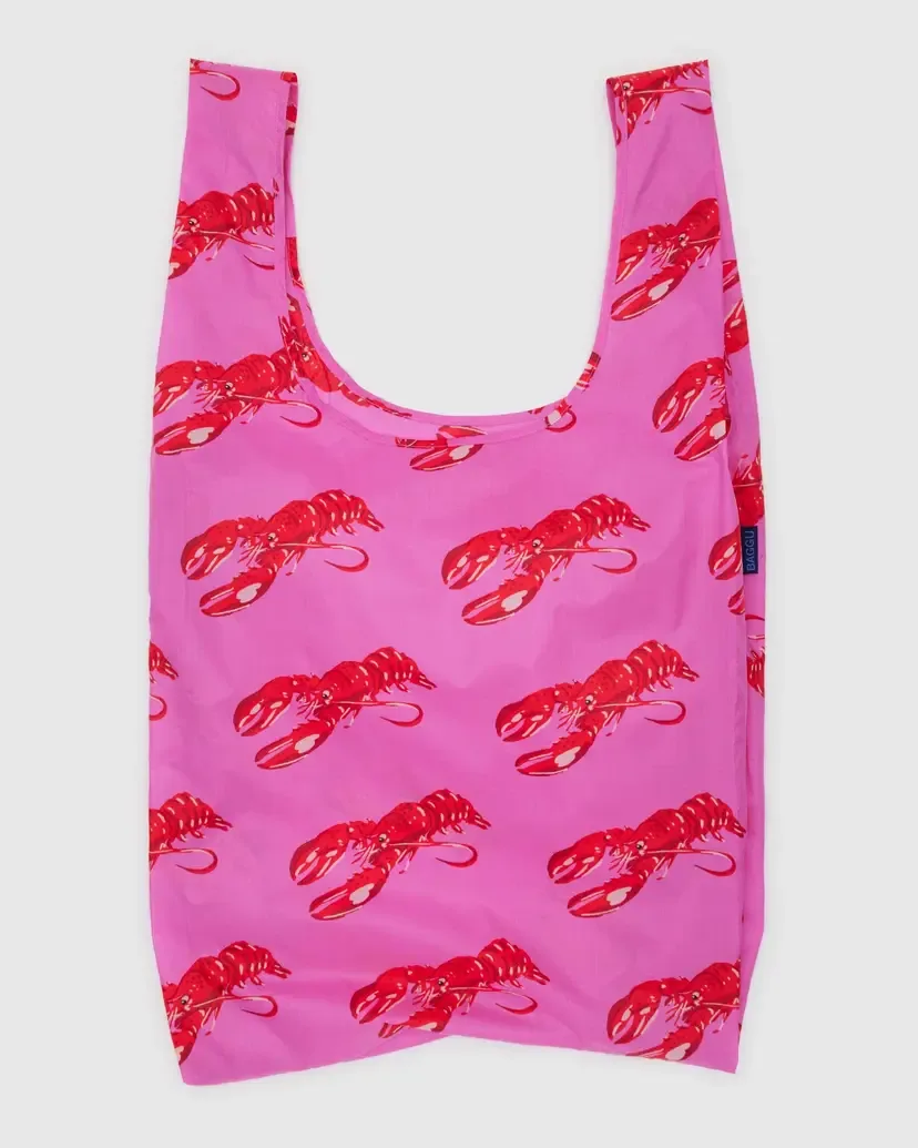 Pink Lobster Big Baggu Reusable Bag (FINAL SALE) - Image 2