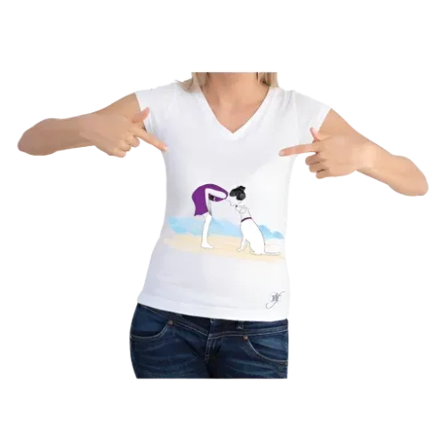Dog On a Beach Shirt by Dog Fashion Living