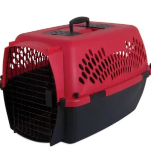 Aspen Pet Fashion Pet Porter Dog Kennel Dark Red/Black 26in