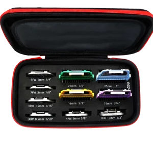 6 Wide Blades + 4 Wide Combs Bundle Plus Red Zipper Case by Joyzze