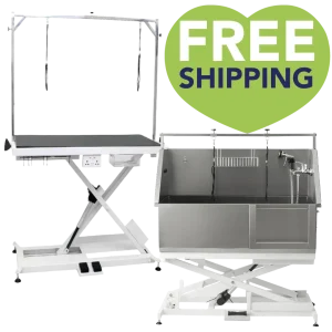 X-Style Electric Table and Electric Tub Bundle by PetStore.Direct Equipment