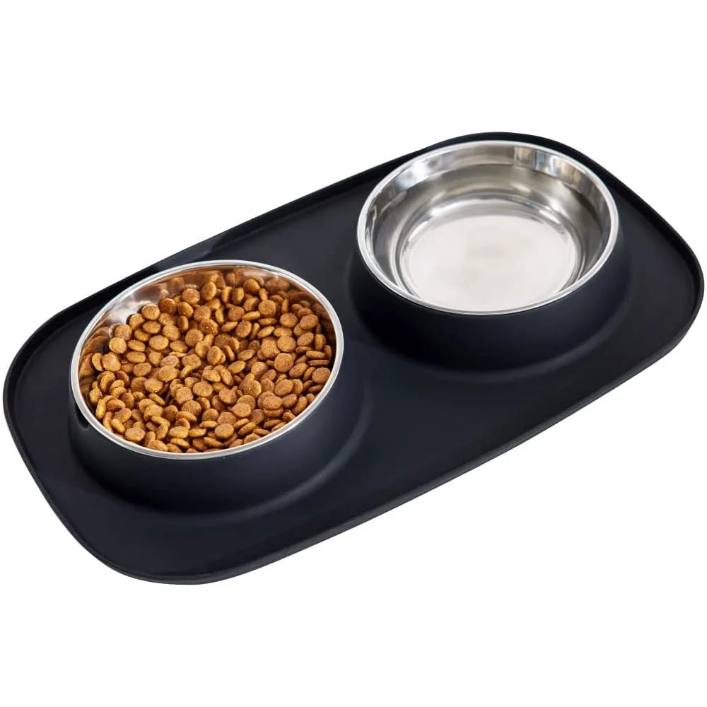 Stainless Bowls on a Silicone Mat - Image 2