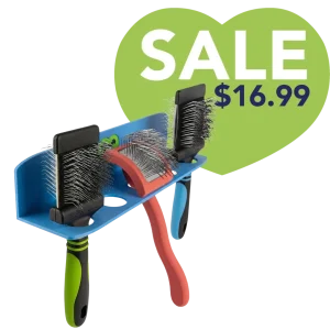 Hanging Brush Holder Blue by PetStore.Direct