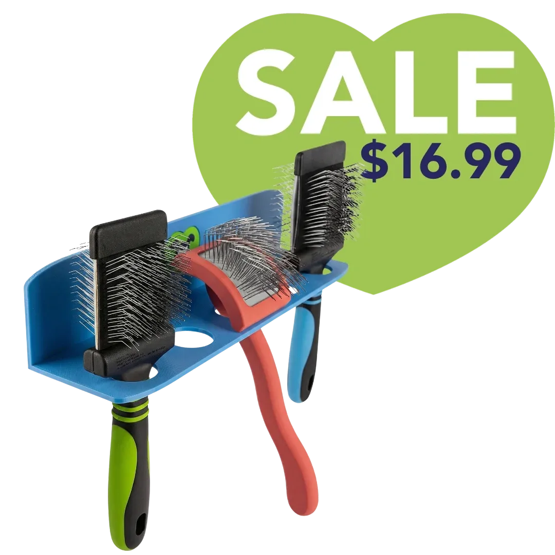 Hanging Brush Holder Blue by PetStore.Direct