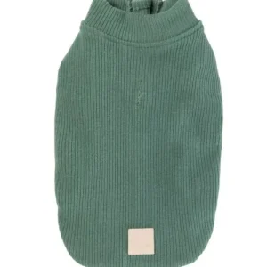 Ribbed Knit Dog Pullover in Myrtle Green (FINAL SALE)