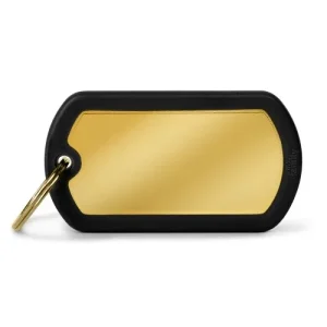 Gold-Plated Hushtag DogTag Custom Pet ID Tag