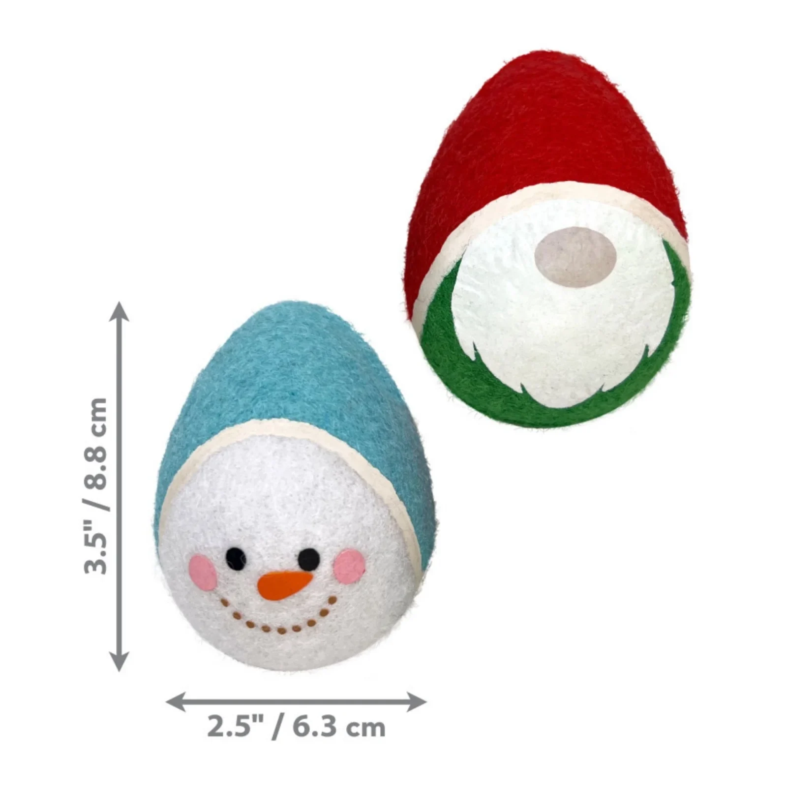 KONG Holiday AirDogs Egg Squeaker Dog Toy Medium, 2 ct - Image 2
