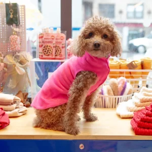 Pullover Stretch Dog Fleece in Neon Pink (Made in the USA)