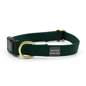 Side-Release Buckle Dog Collar in Evergreen (Made in the USA) (FINAL SALE)
