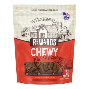 Sportmix Dog Wholesomes Rewards Chewy Beef Mini Sticks 7oz.