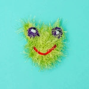 Handmade Frog Ball Squeaky Dog Toy (4")