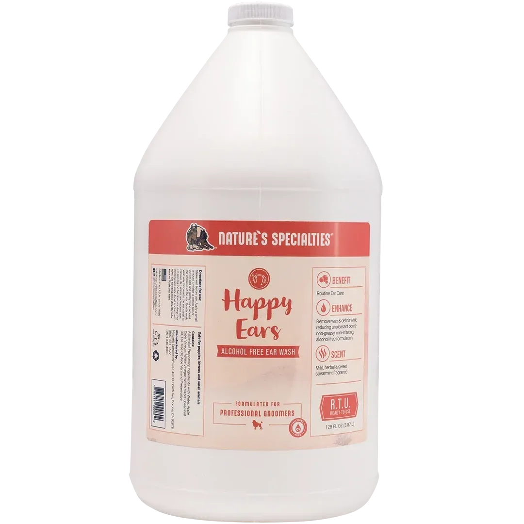 Happy Ears Alcohol Free Ear Wash Gallon by Nature's Specialties