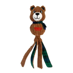 KONG Holiday Wubba Corduroy Bear Dog Toy Large