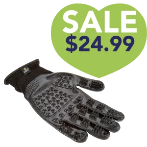 Small Black Deshedding Gloves by HandsOn Gloves