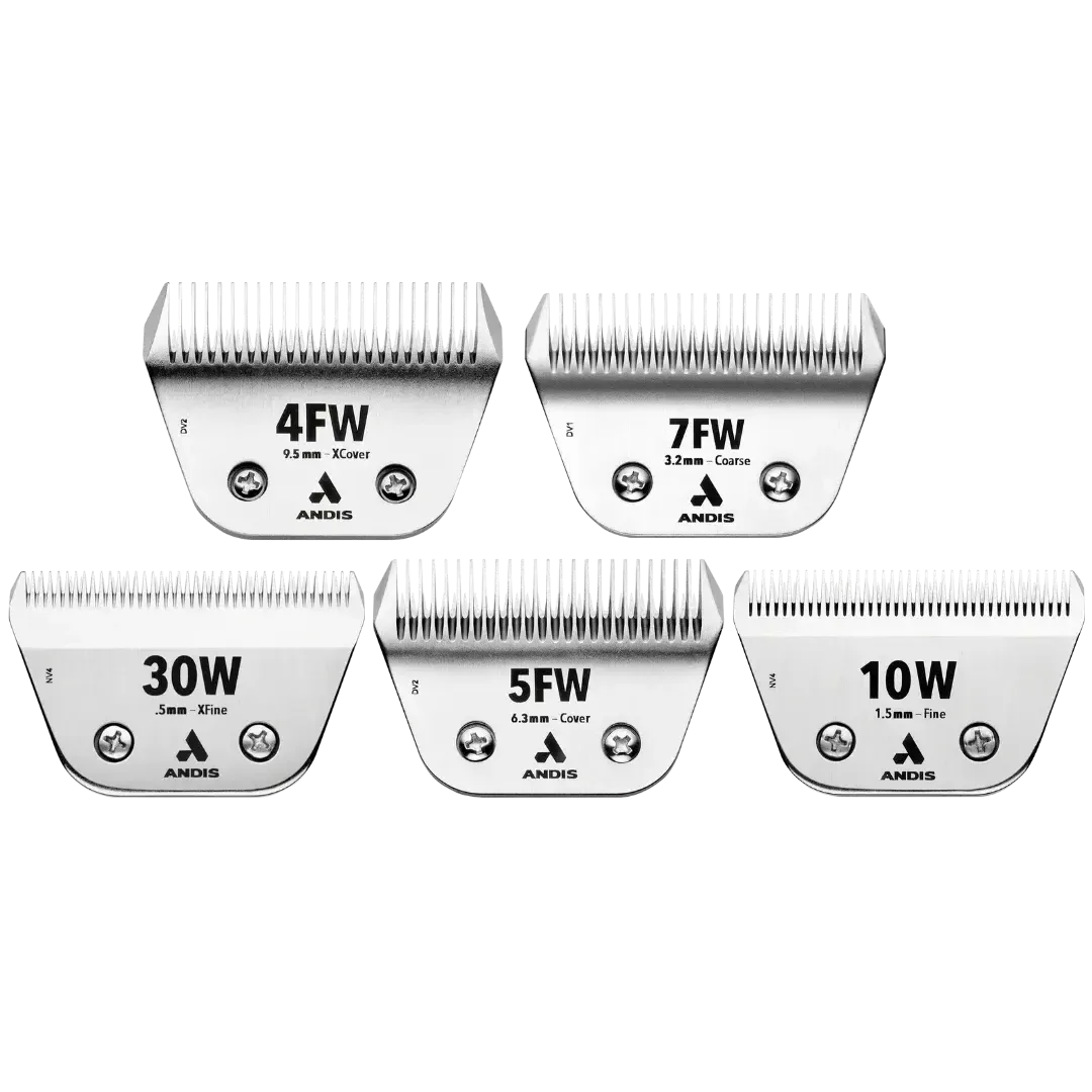 CeramicEdge Wide Blade Set of 5 with Free 8pc Wide Comb Set by Andis - Image 2