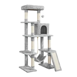 Yaheetech 63-in Multi-Level Cat Tree with Condo, Hammock and Scratching Board