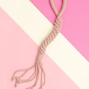 Macrame Rope Cotton Dog Tug Toy in Blush (Made in the USA) (FINAL SALE)