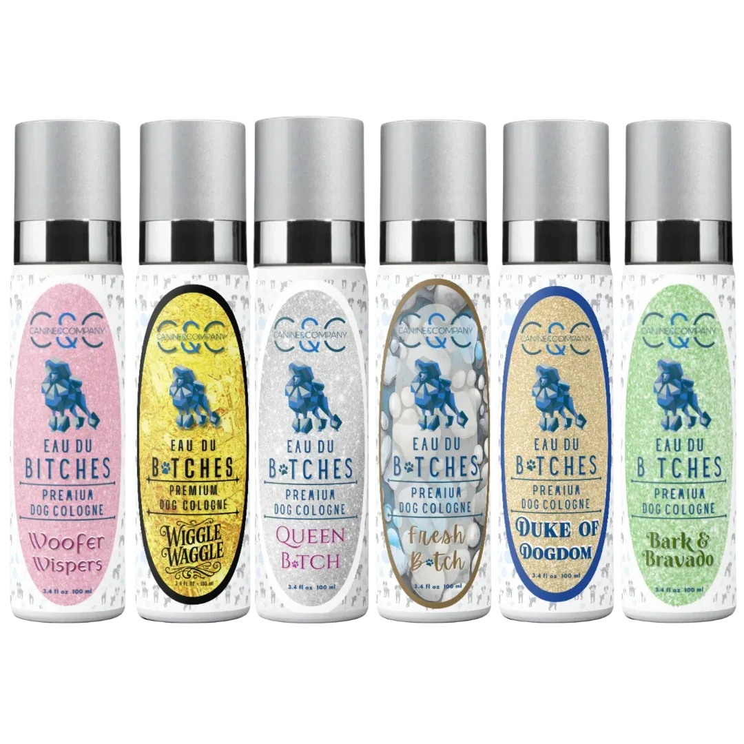6 Premium Dog Colognes 3.4oz Set by Eau Du Bitches