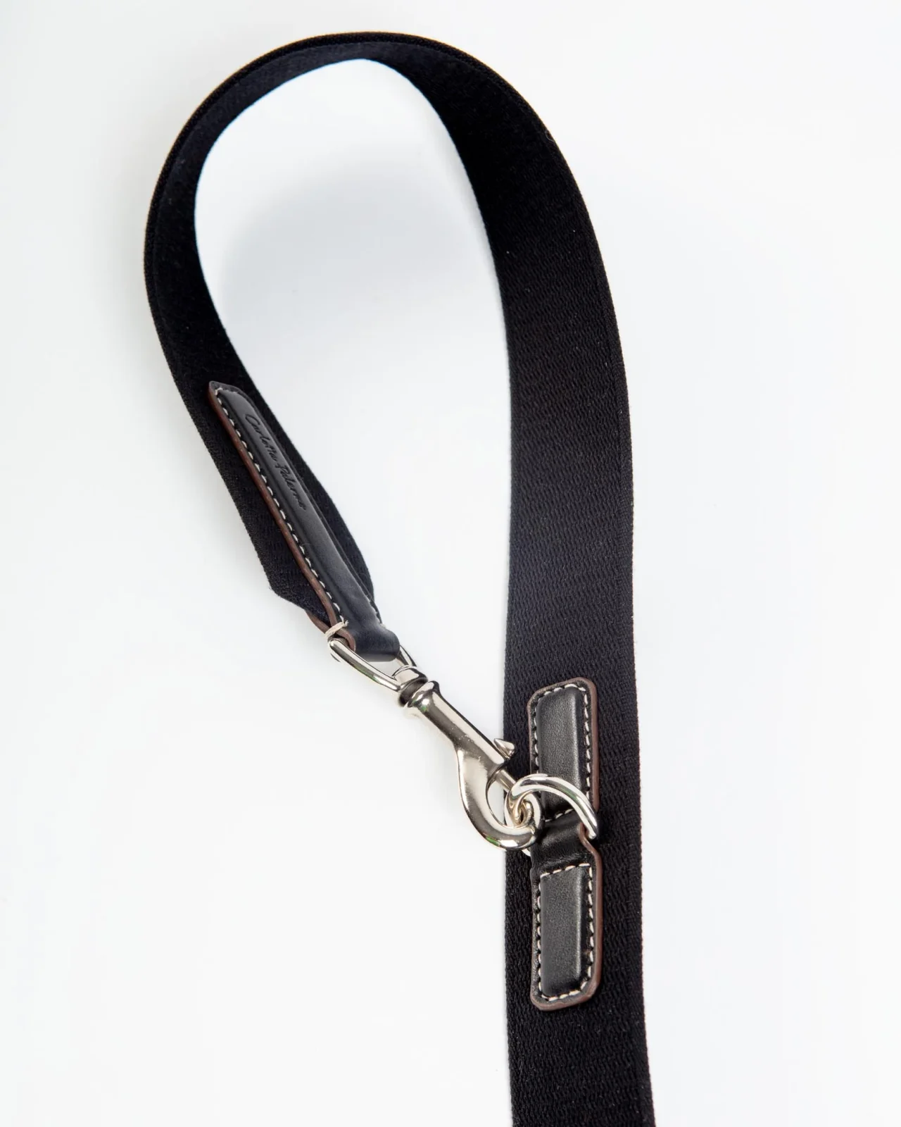 Hands-Free Textile Dog Leash in Black (Made in Italy) - Image 2