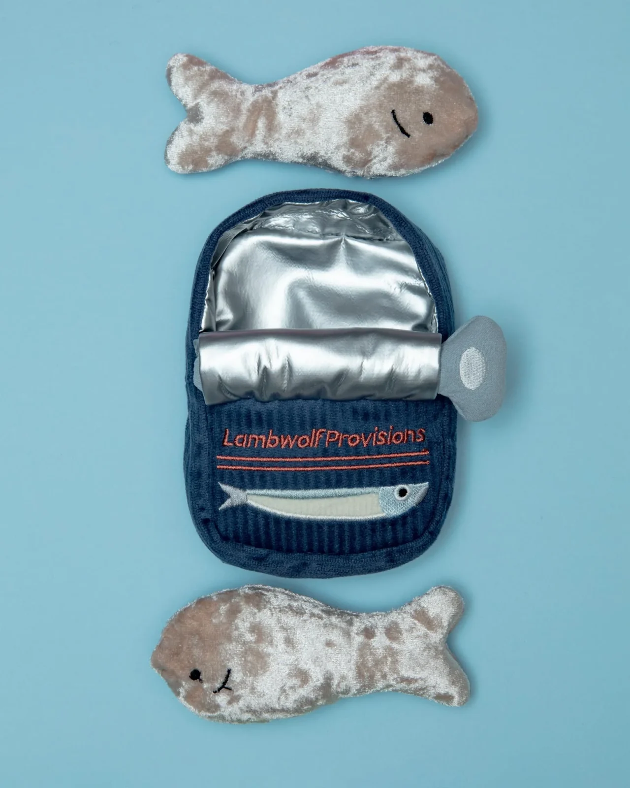 Sardines Plush Burrow Dog Toy