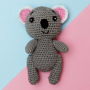 Cutie the Koala Organic Cotton Knit Dog Toy