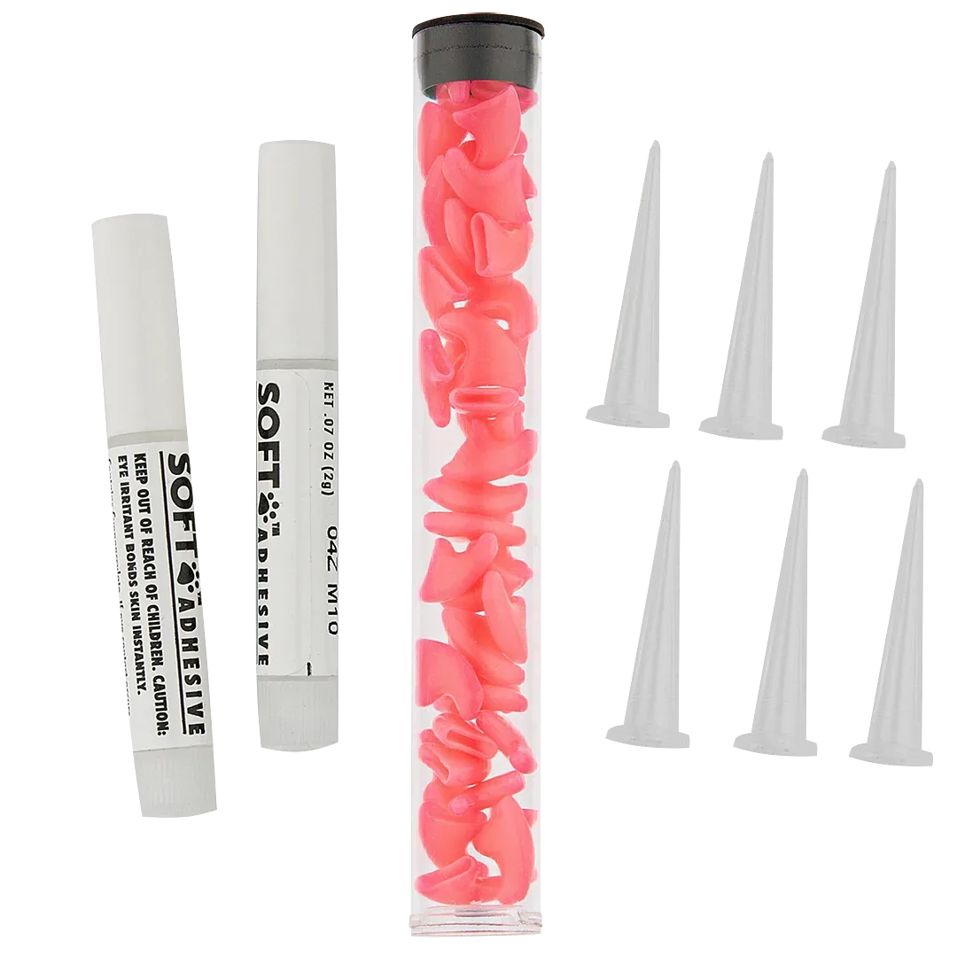 Pink Feline Large Nail Caps by Soft Claws