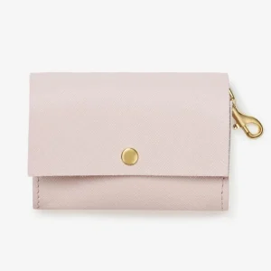 Classic Poop Bag Holder in Blush Pink Leather (Made in Italy)