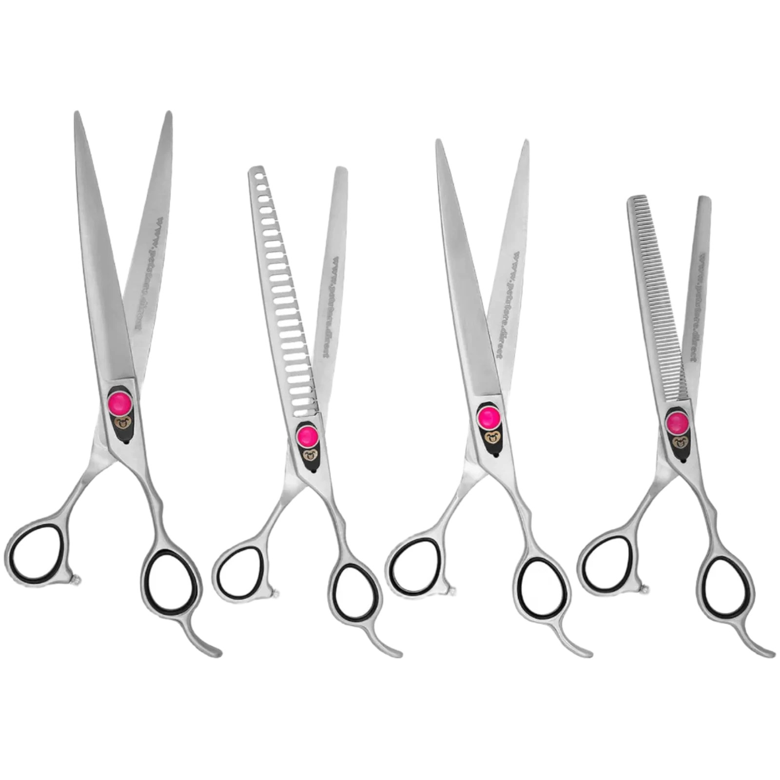 Pink 4 Grooming Shear Set in a Case by PetStore.Direct - Image 2